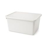 Larskas Orret Home 20 Litre Kapaklı Plastik Depolama Kutusu Organizer Kutu Çok Amaçlı Düzenleyici Saklama Kutusu Ev Içi Dolap Içi Oyuncak Kıyafet Banyo Mutfak Organizer Kutusu
