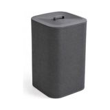 Larskas Orret Home 90 Litre Iki Bölmeli Kirli Çamaşır Sepeti Çıkarılabilir Astarlı Kapaklı Katlanabilir Çamaşır Sepeti Laundry Basket Büyük Boy Çamaşırlık Organizer Gri