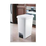 Larskas Pedallı Çöp Kovası 15 Litre Slim Beyaz Çöp Kovası