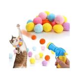 Larskas Renkli Peluş Toplar ile 20 Adet Kedi Aktivite Oyunu Seti
