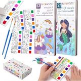 Larskas Sulu Boya Defteri Seti, 2 Kitap ve 2 Fırça ile Yaratıcı Aktiviteler Için - 41 Delft Blue