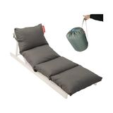 Larskas Xpermate Pofuduk Şezlong Minderi 60X180X12CM Su Itici,katlanır,uv Güneş Dayanımı, Fermuar (Antrasit)