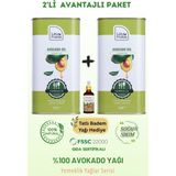Las Frutas Yemeklik Avokado Yağı 1 Litre 2'li – Soğuk Sıkım, Çok Amaçlı, Saf & Doğal - 1 lt