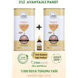 Las Frutas Yemeklik Soya Yağı 1 Litre 2'li – Soğuk Sıkım, Çok Amaçlı, Saf & Doğal - 1 lt
