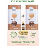 Las Frutas Yemeklik Susam Tohumu Yağı 1 Litre 2’li – Soğuk Sıkım, Çok Amaçlı, Saf & Doğal - 1 lt