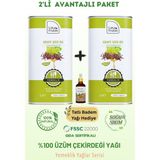 Las Frutas Yemeklik Üzüm Çekirdeği Yağı 1 Litre 2'li – Soğuk Sıkım, Çok Amaçlı, Saf & Doğal - 1 lt
