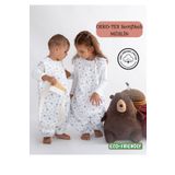 Las Vivas Kids Baharlık Kolsuz Çocuk Uyku Tulumu, Yıldızlı Çift Katlı Müslin Tulum, Mevsimlik Organik Bebek Tulum