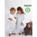 Las Vivas Kids Baharlık ve Mevsimlik Çocuk Uyku Tulumu, Çift Katlı Müslin Uyku Tulumu, Organik Kız, Erkek Tulum - Gri Yıldızlı - 0 - 6 Ay