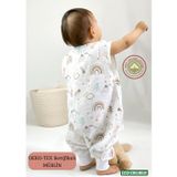 Las Vivas Kids Yazlık Müslin Uyku Tulumu, 0.5 Tog Tek Katlı Çocuk Uyku Tulumu,gökkuşağı Desenli Bebek Unisex Tulum