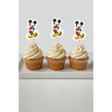 LASAGNA STORE Mickey Mouse Kürdan 16 Adet Pasta Cupcake