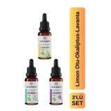 lasaroz Limon Otu Yağı Lavanta Yağı Okaliptus Yağı 3x20 ml Avantajlı Set