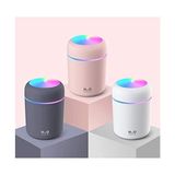 Lascaris 300 ml Ultrasonik Gri Ledli Oda ve Araç Için Hava Nemlendirici Buhar Makinesi ve Aroma Difüzörü