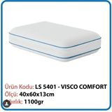 Lasel Sleep - Vısco Comfort- Visco Yastık Ortopedik Boyun Yastığı Boyun Fıtığı Yastığı - 40 x 60 cm - Beyaz