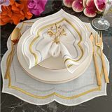 Lasetu Gold Gümüş Detaylı Amerkan Servis, Supla Leke Tutamaz Kumaş Özellikli 2 Adet - 39 x 39 cm - 001-Renkli