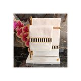 LASETU Pip Studio Desenli Siyah Beyaz Ve Gold Detaylı Nakışlı Dekoratif Mutfak Ve Banyo Havlusu 2 Adet