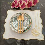 Lasetu Ramazan Mübarek Kandil Nakışlı Tabak Altlığı, Supla, Amerikan Servisi 1 Adet - 39 x 39 cm - 001-Renkli