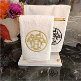 Lasetu Siyah ve Gold Nakış Detaylı Mutfak Havlusu ve Banyo Havlusu 2 Adet - 001-Renkli - 30 x 50 cm