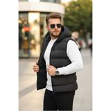 Last fashion Su Geçirmez Kapüşonlu Rahat Kalıp Şişme Yelek