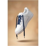 last icon Lacivert Renk Yassı Örgü Ayakkabı Bağcığı Spor Sneaker Uyumlu