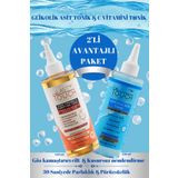 LAST TOUCH 2'li Paket Gözenek Sıkılaştırıcı, Sebum Dengeleyici C Vitamini Tonik & Glikolik Asit Tonik 250 ml