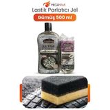 Lastik Parlatıcı Jel Gümüş Renk Simli 500 Ml + Lastik Süngeri Hediyeli Parlaklık Koruma