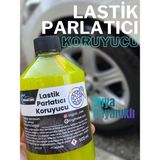 Lastik Parlatıcı Koruyucu Jel 500ML Yüksek Kalite - Uzun Kalıcılık - Toz Tutmaz Parlak Görünüm - 500 ml - Beyaz - Şeffaf Lensli