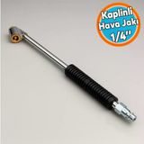 Lastik Şişirme Hava Jakı 1/4 İnç Hava Basınç Aparatı Oto Lastik Tabancası Ucu Başlığı