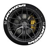Lastik Yazısı Honda Büyük Boy Araç Lastik Stiker 31mm 8adet Beyaz