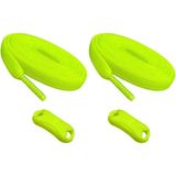 Lastikli Ayakkabı Bağcığı, Takbırak Akıllı Bağlanmayan Bağcık 1 Çift - Neon Sarı