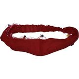 Lastikli Boncuklu Düz Renk Kırmızı Paşüt Model Saç Bandı Bandana - Standart - --