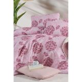 Lastikli Çarşaflı Çift Kişilik Nevresim Takımı Elegant Pink Mor Pembe Mor - Pembe
