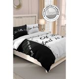 Lastikli Çarşaflı Pamuk Saten Çift Kişilik My Bed Nevresim Takımı - Beyaz - Standart