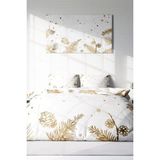 Lastikli Çarşaflı Pamuk Saten Çift Kişilik Soft Nevresim Takımı - Foster - 220 x 220 cm