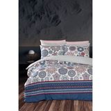 Lastikli Çarşaflı Tek Kişilik Nevresim Takımı Star - Gri - Lacivert - 160 x 220 cm