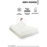 Lastikli & Hipoalerjenik Çarşaf | %100 Pamuk Çarşaf Penye Kumaş | Tek-Çift Kişilik-Battal Boy Çarşaf - 200 x 200 - Beyaz