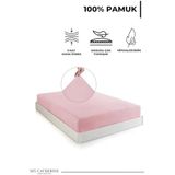 Lastikli & Hipoalerjenik Çarşaf |%100 Pamuk Penye Kumaş | 120X200 Cm Pembe, Luxcarsaf