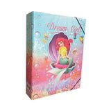 Lastikli Klasör Kız Figürlü 1 Adet İpli Klasör 32x24x6 cm Okul Öğrenci Klasörü Lastikli Çanta İpli Dosya Dream