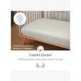 Lastikli Müslin Bebek Çarşaf - Cotton Grey