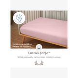 Lastikli Müslin Bebek Çarşaf - Innocent Pink