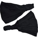 Lastikli Siyah Bandana Seti - Standart - --