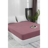 Lastiksiz Dokuma Düz Renk Çarşaf 160X240 - 160 x 240 - Gül Kurusu