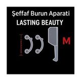Lasting Beauty Şeffaf Burun Aparatı (Burun Kaldırma ,Burun Şekillendirici, Burun Bandı) - Beyaz