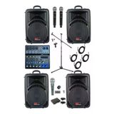 Lastvoice Ample Center Paket-4 Aktif Hoparlör Ve Mixer Full Ses Sistemi Seti