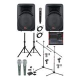 Lastvoice Ample Classy-Paket-2 Aktif Hoparlör ve Mixer Full Ses Sistemi Seti - Siyah
