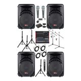Lastvoice Ample Classy-Paket-4 Aktif Hoparlör ve Mixer Full Ses sistemi seti - Siyah