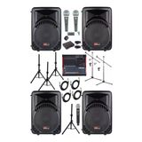 Lastvoice Ample Classy-Paket-4 Aktif hoparlör ve Mixer Full Ses Sistemi Seti