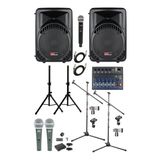 Lastvoice Ample Covering-Paket-2 Aktif hoparlör ve Mixer Full Ses Sistemi Seti