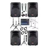 Lastvoice Ample Covering-Paket-4 Aktif Hoparlör Ve Mixer Full Ses Sistemi Seti