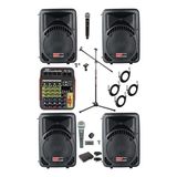 Lastvoice Ample Little Paket-4 Aktif Hoparlör ve Mikser Full Ses Sistemi Seti