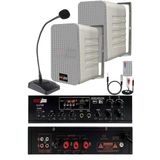 Lastvoice Black Large Paket-1 Hoparlör ve Amfi Anons Ses Sistemi Seti